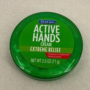 XtraCare Active Hands Cream Extreme Relief 2.5 oz Intensive Moisturizer Jar